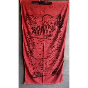 RARE Vintage Spain Souvenir Bath/Beach Towel 30”x 57” Choose your Color USA